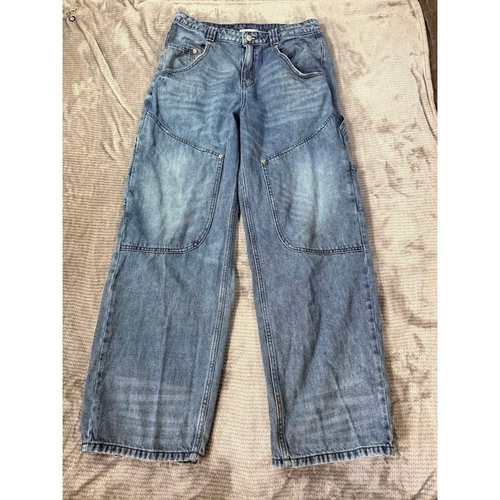 BDG Baggy Double Knee Carpenter Jeans Mens Blue Wide Leg Utility Pants 31X31